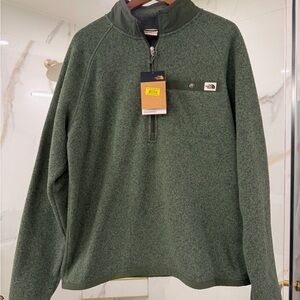 The North Face Men's Olive Zip-Up Sweater